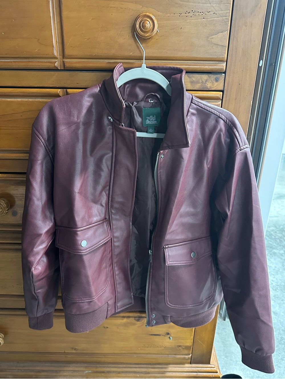 Red/maroon Wild Fable Leather Jacket